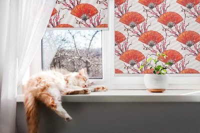 Modern roller blind con tejido rojo para ventanas