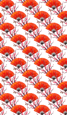 Modern roller blind con tejido rojo para ventanas
