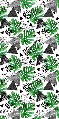 Modern roller blind con estampado de triángulos y puntos
