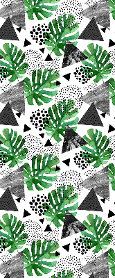 Modern roller blind con estampado de triángulos y puntos