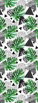 Modern roller blind con estampado de triángulos y puntos