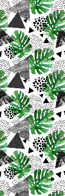 Modern roller blind con estampado de triángulos y puntos