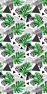 Modern roller blind con estampado de triángulos y puntos