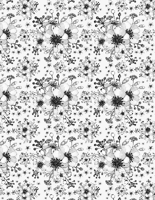 Modern roller blind con dibujo de flor
