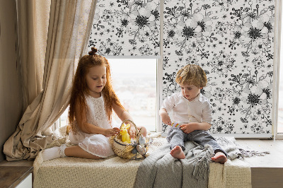 Modern roller blind con dibujo de flor