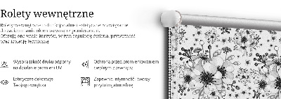 Modern roller blind con dibujo de flor