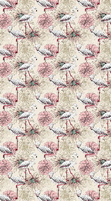 Estor enrollable con diseño de flamencos blancos