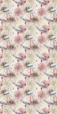 Estor enrollable con diseño de flamencos blancos