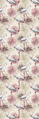 Estor enrollable con diseño de flamencos blancos