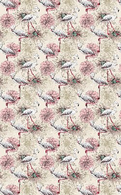 Estor enrollable con diseño de flamencos blancos