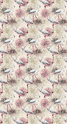Estor enrollable con diseño de flamencos blancos