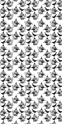 Modern roller blind con estampado de cuervos negros