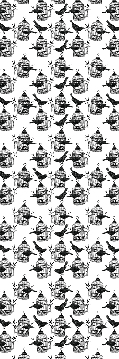 Modern roller blind con estampado de cuervos negros