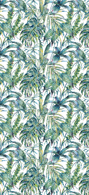 Estor enrollable con estampado de hojas tropicales