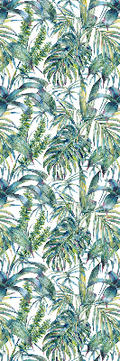 Estor enrollable con estampado de hojas tropicales