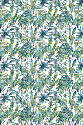 Estor enrollable con estampado de hojas tropicales