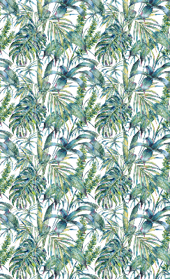 Estor enrollable con estampado de hojas tropicales
