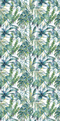 Estor enrollable con estampado de hojas tropicales