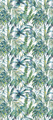 Estor enrollable con estampado de hojas tropicales