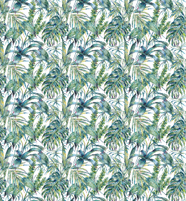 Estor enrollable con estampado de hojas tropicales