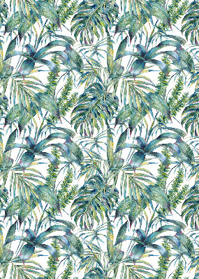 Estor enrollable con estampado de hojas tropicales