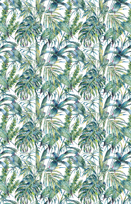 Estor enrollable con estampado de hojas tropicales