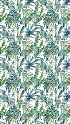 Estor enrollable con estampado de hojas tropicales