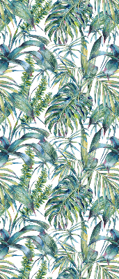 Estor enrollable con estampado de hojas tropicales