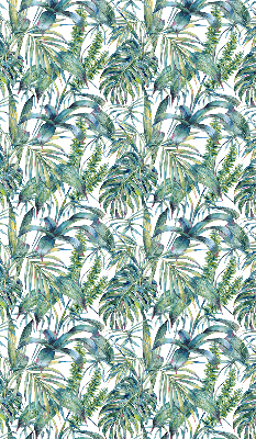Estor enrollable con estampado de hojas tropicales