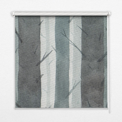 Modern roller blind con estampado de árboles