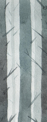 Modern roller blind con estampado de árboles