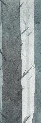 Modern roller blind con estampado de árboles