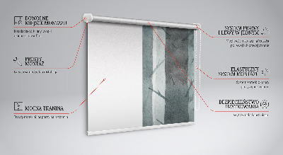 Modern roller blind con estampado de árboles