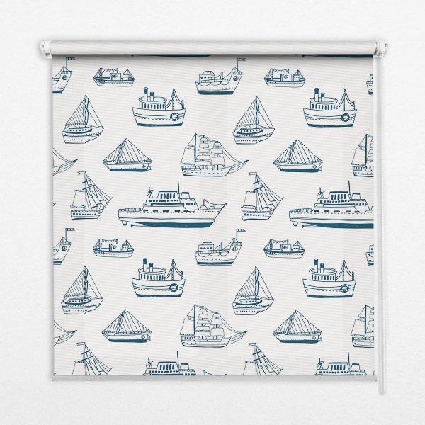 Estor enrollable con estampado de barcos