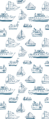 Estor enrollable con estampado de barcos