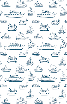 Estor enrollable con estampado de barcos