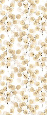Modern roller blind con un estampado de ramas en tonos amarillos