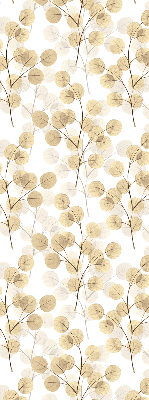 Modern roller blind con un estampado de ramas en tonos amarillos