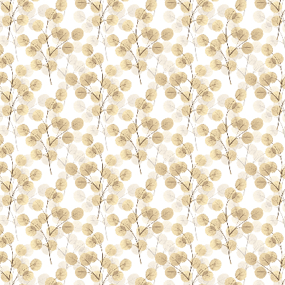 Modern roller blind con un estampado de ramas en tonos amarillos