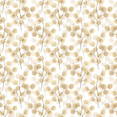 Modern roller blind con un estampado de ramas en tonos amarillos
