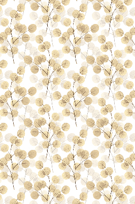 Modern roller blind con un estampado de ramas en tonos amarillos