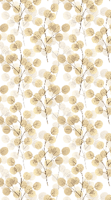 Modern roller blind con un estampado de ramas en tonos amarillos