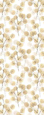 Modern roller blind con un estampado de ramas en tonos amarillos