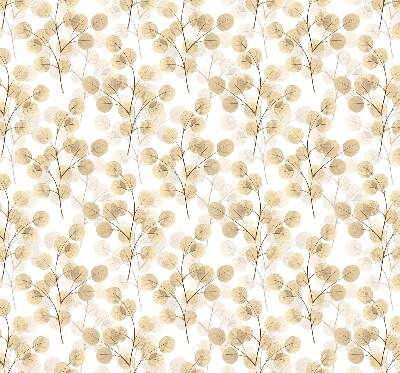Modern roller blind con un estampado de ramas en tonos amarillos
