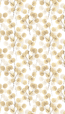 Modern roller blind con un estampado de ramas en tonos amarillos