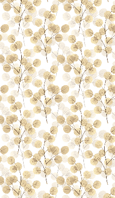 Modern roller blind con un estampado de ramas en tonos amarillos