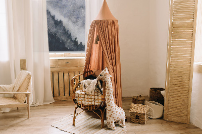 Modern roller blind con estampado de montañas brumosas