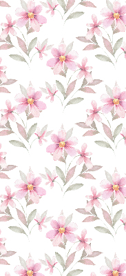 Estor enrollable con estampado de flores rosas