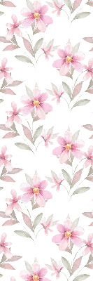 Estor enrollable con estampado de flores rosas