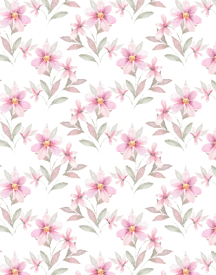 Estor enrollable con estampado de flores rosas